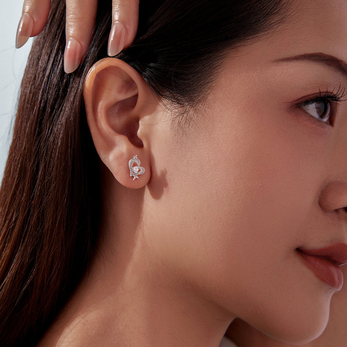 Sterling Silver CZ Pavé Earrings