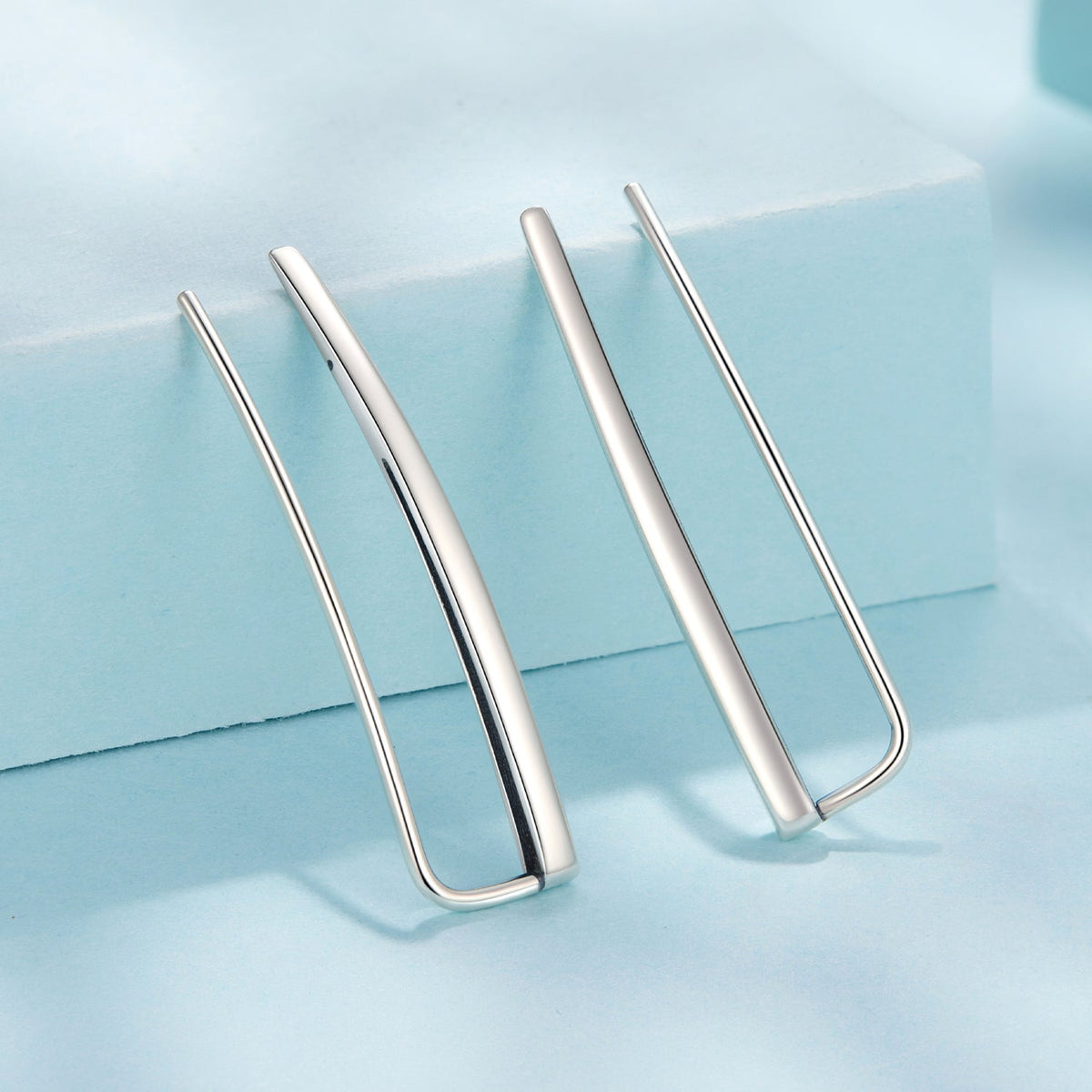Sterling Silver Oxidized Drop Earrings