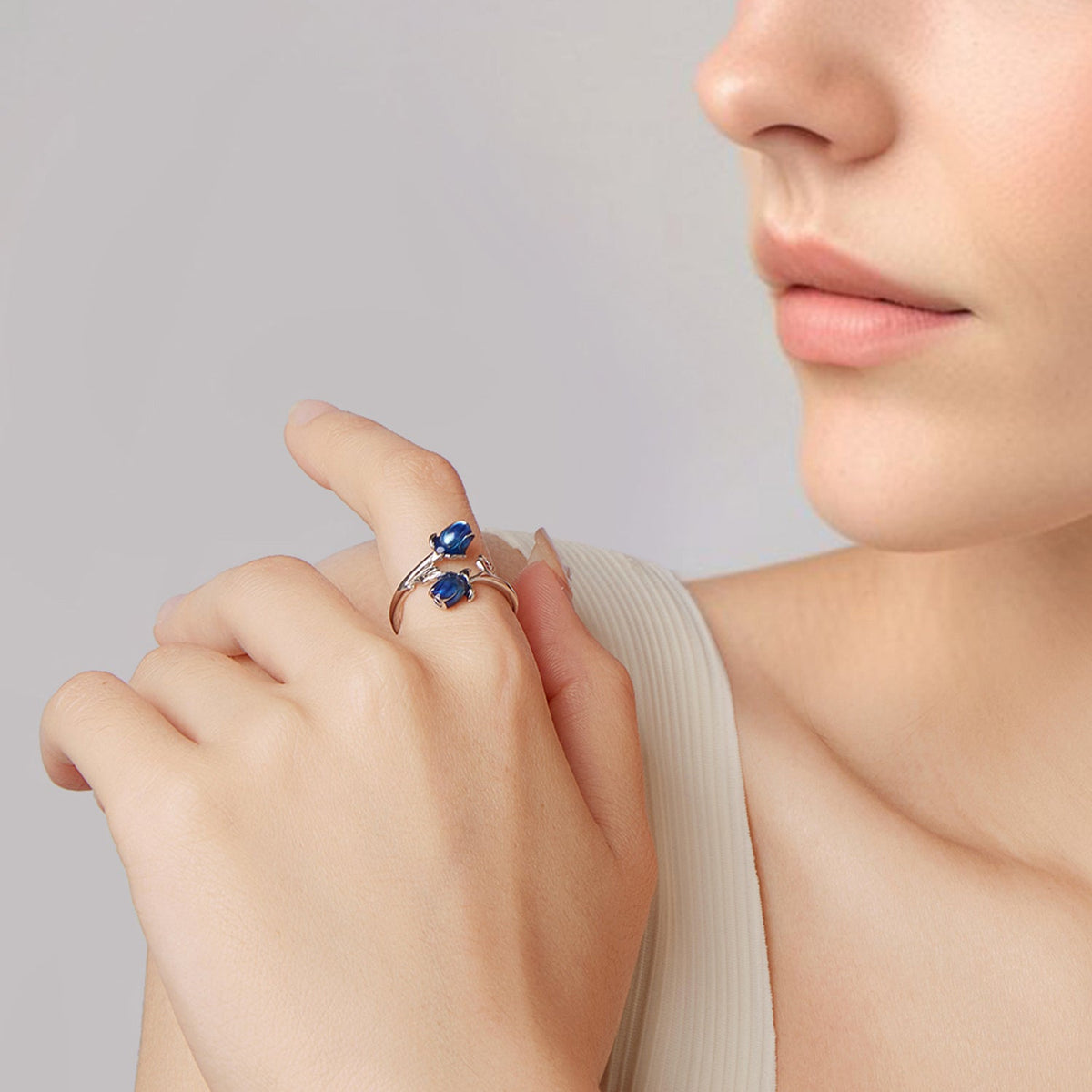 Sterling Silver Enamel Ring