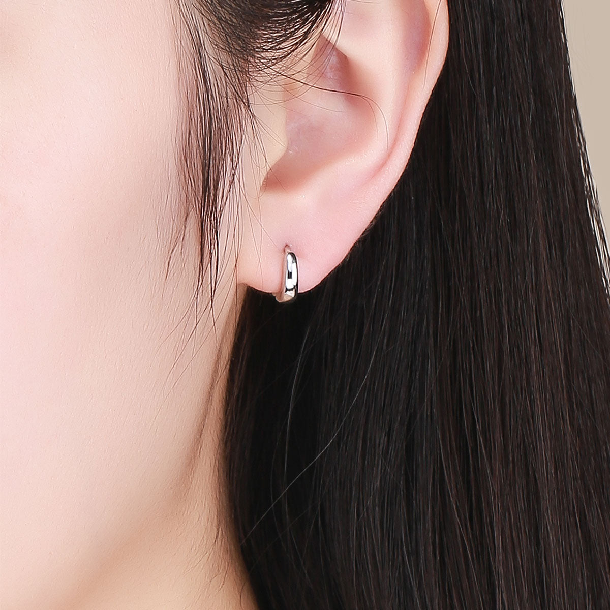 Sterling Silver Platinum-Plated Earrings