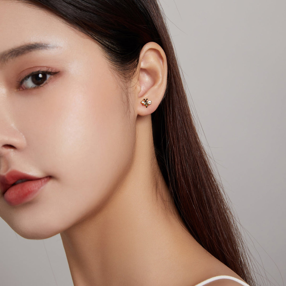 Sterling Silver Enamel Plated Gold Earrings