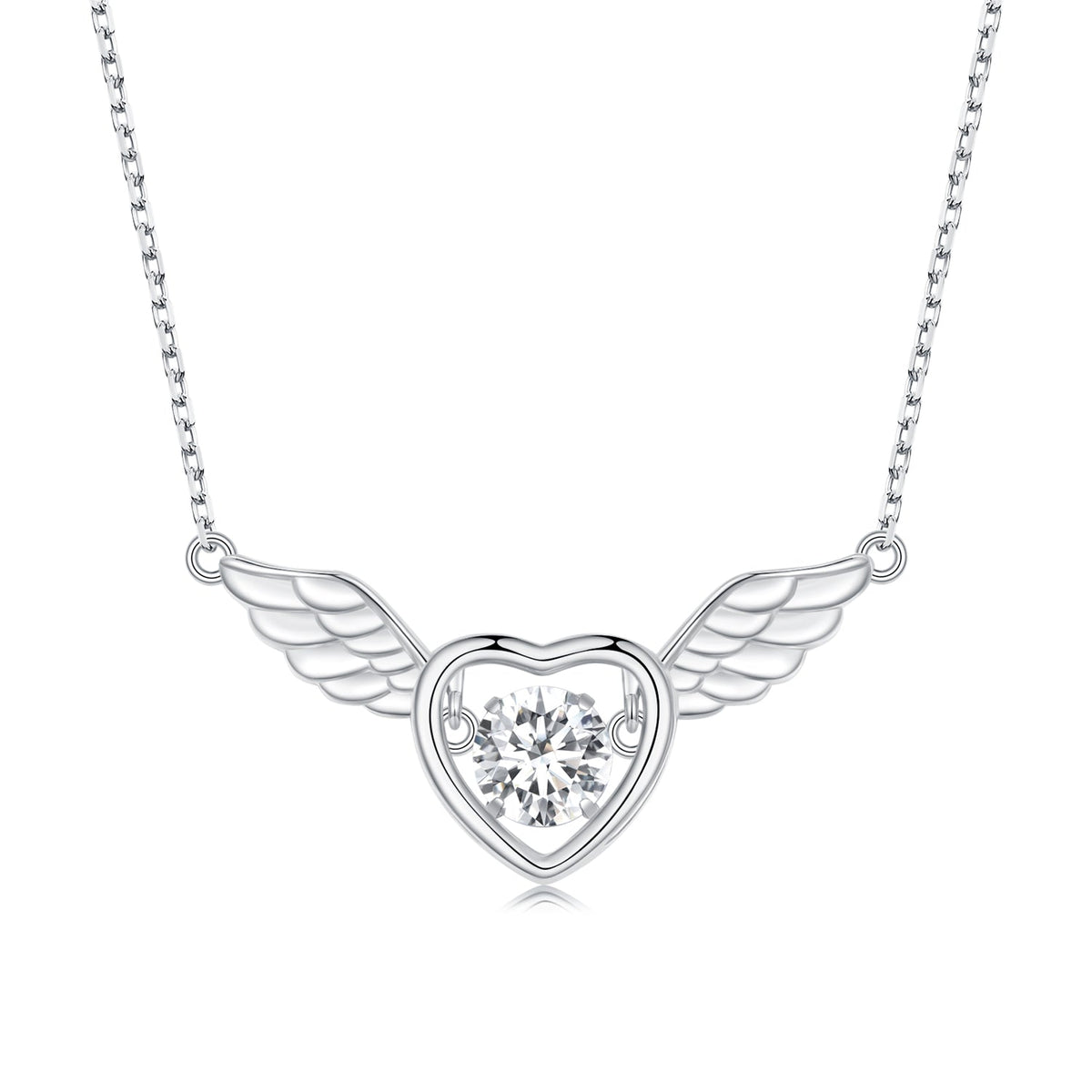 Sterling Silver Adjustable Necklace with Zircon and Cubic Zirconia