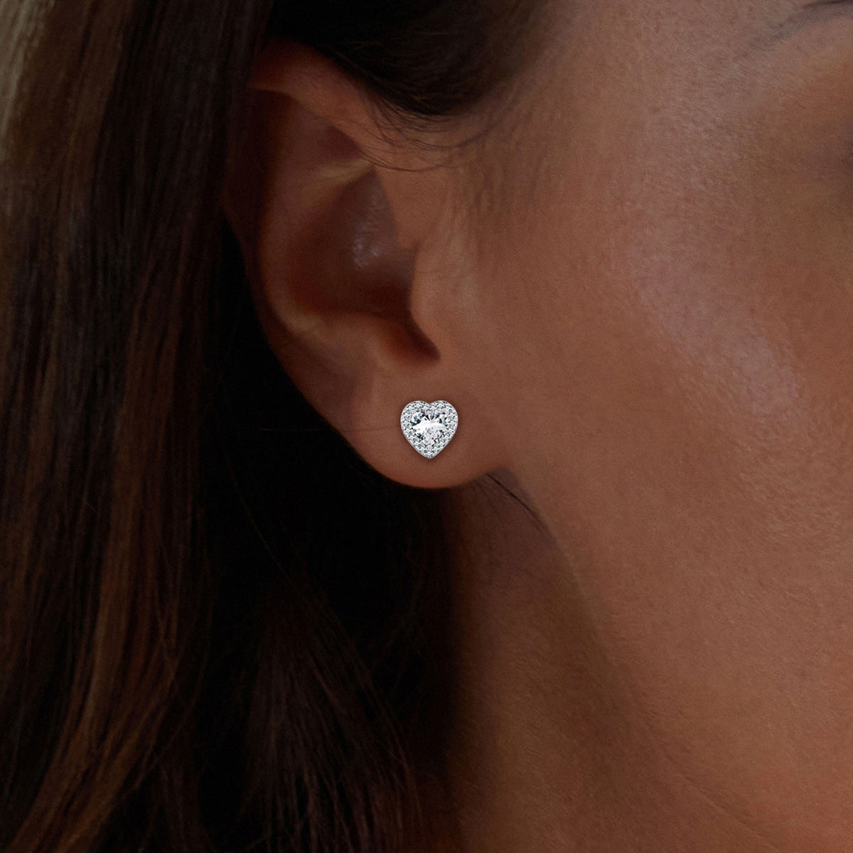 Sterling Silver Cubic Zirconia Pavé Earrings