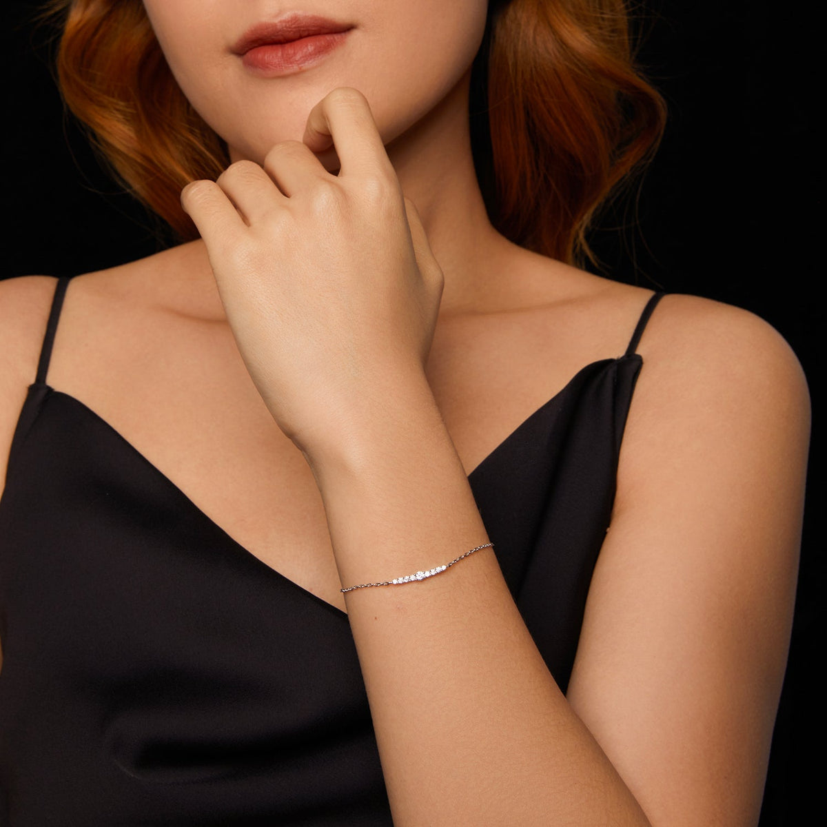 Plated White Gold 925 Sterling Silver Moissanite Bracelet