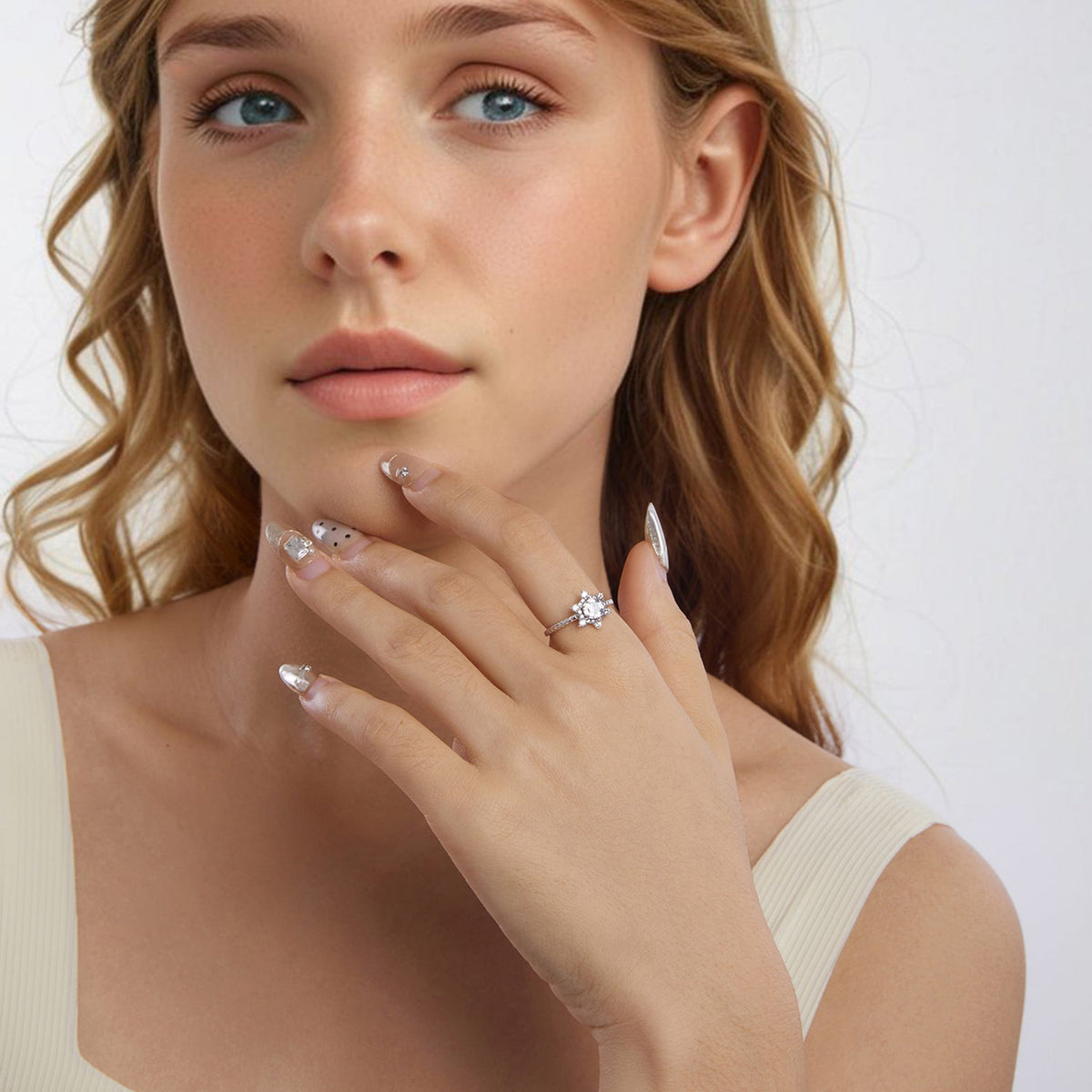 Sterling Silver Pavé CZ Ring