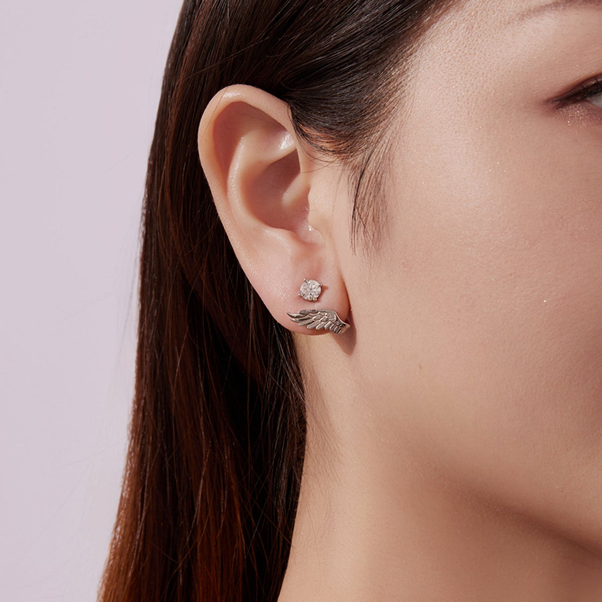 Sterling Silver Moissanite Stud Earrings