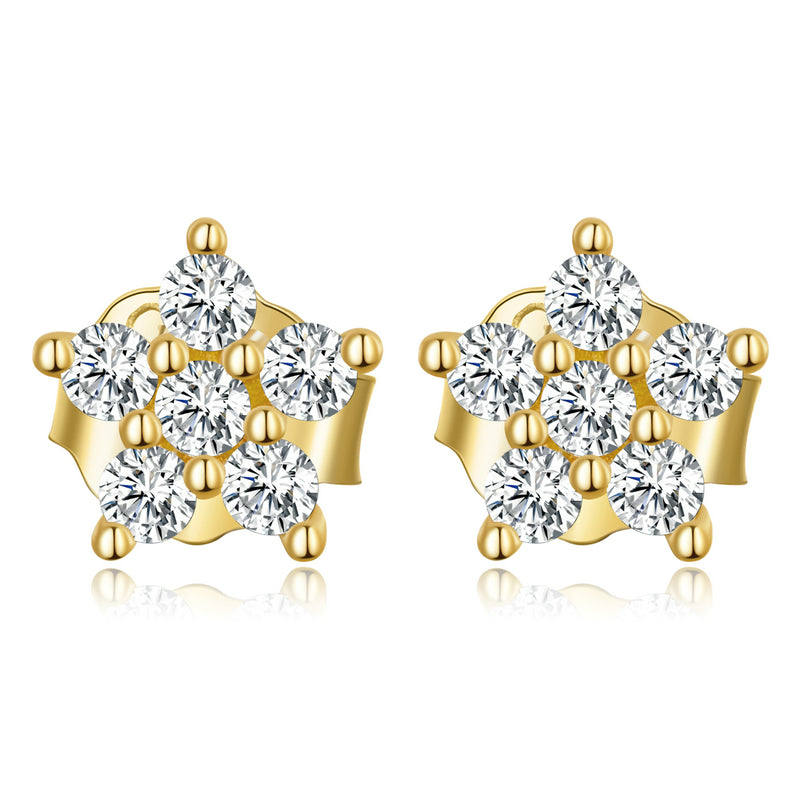 Sterling Silver CZ Pavé Earrings