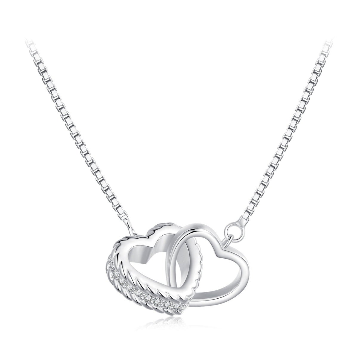Sterling Silver CZ Pavé Pendant Necklace