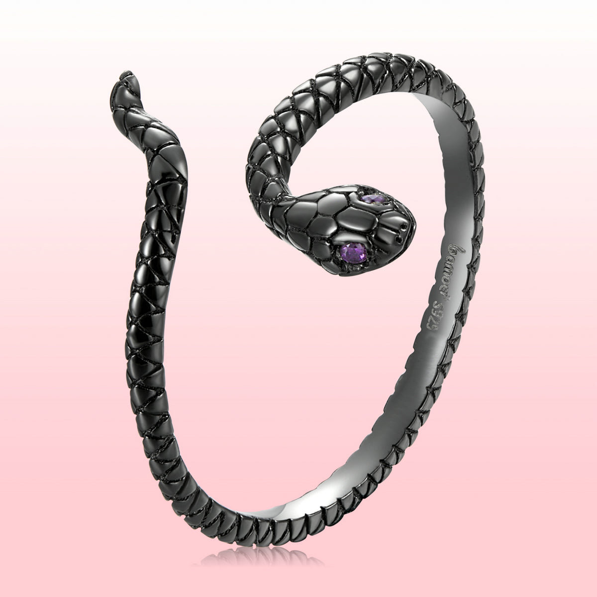 Black Gold Plated Pavé Cubic Zirconia Ring