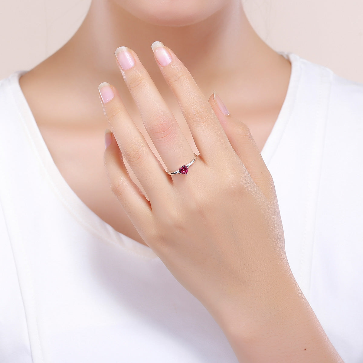 Sterling Silver Platinum Plated CZ Pavé Ring