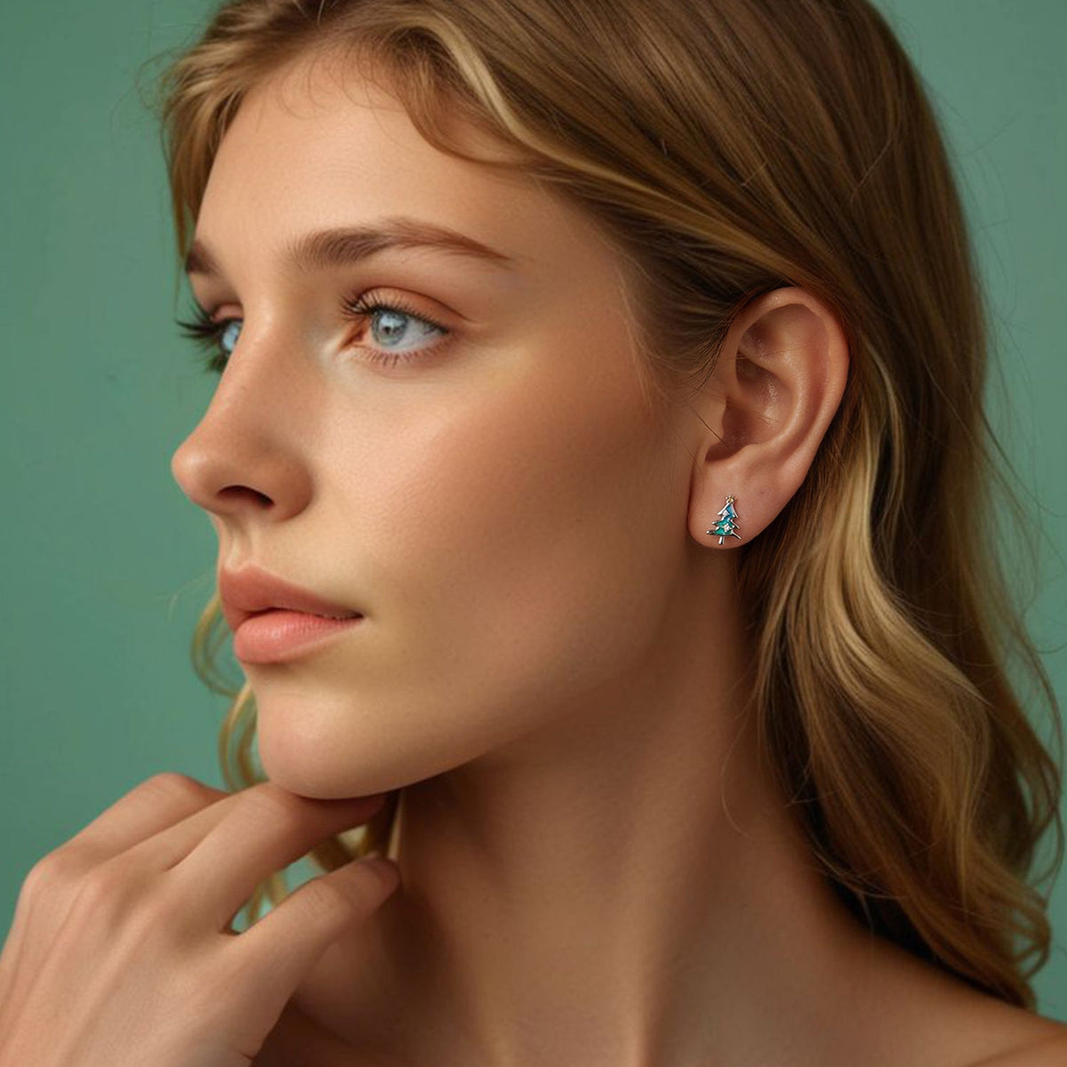 Sterling Silver Enamel Pavé CZ Earrings