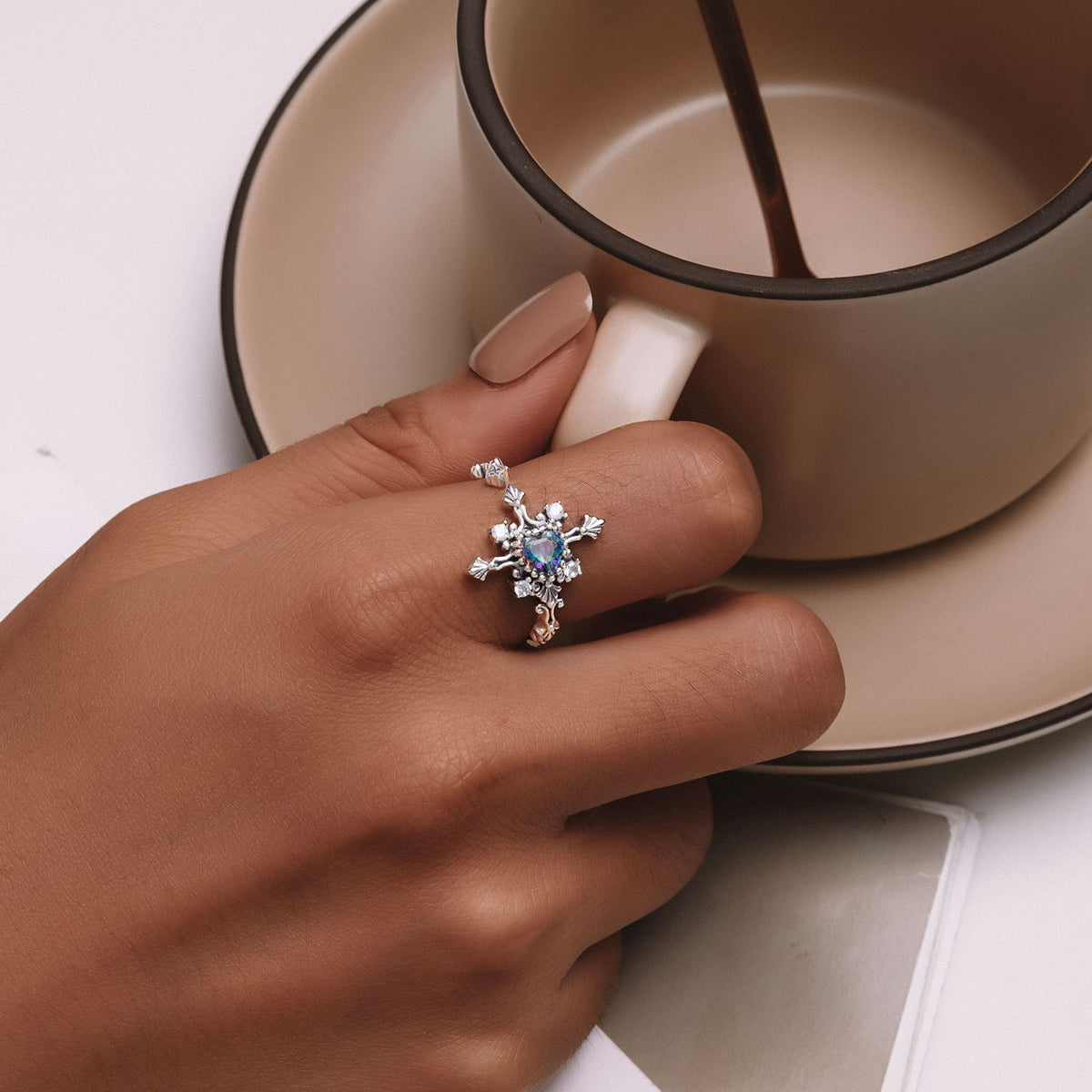 Sterling Silver Cubic Zirconia Pavé Ring