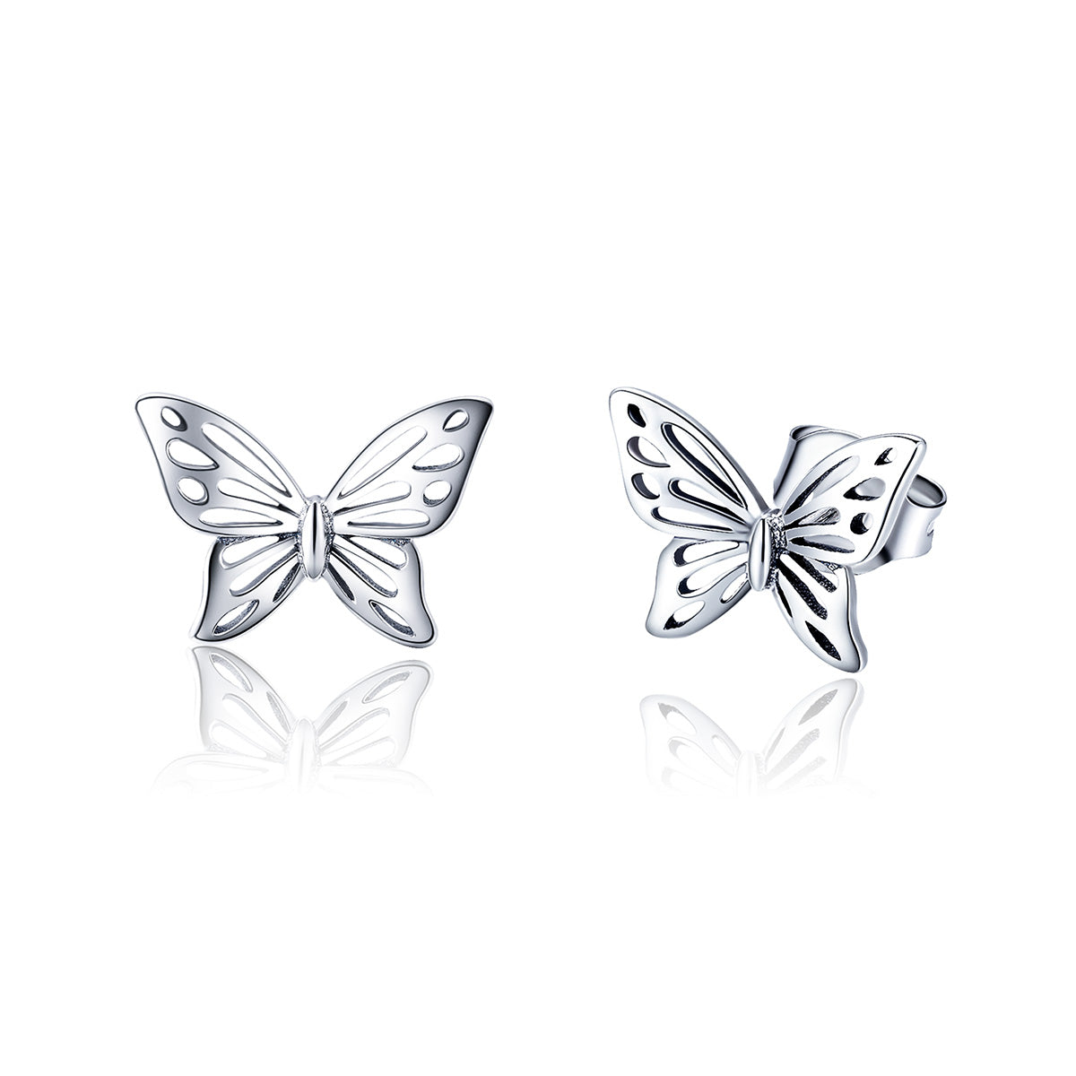 Sterling Silver Oxidized Post Earrings