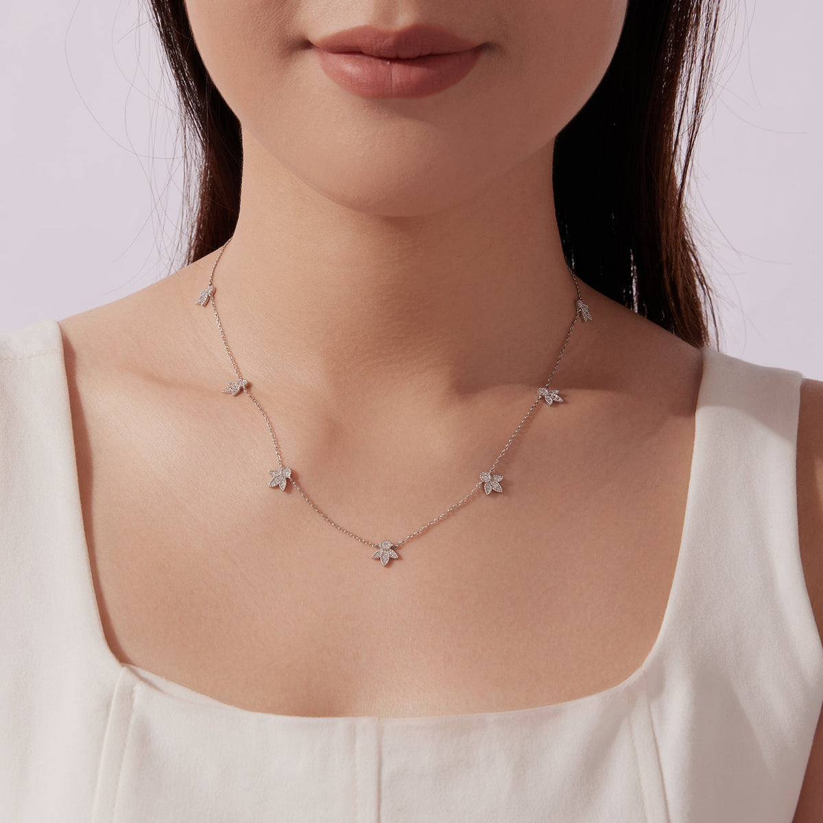 Sterling Silver Moissanite Necklace