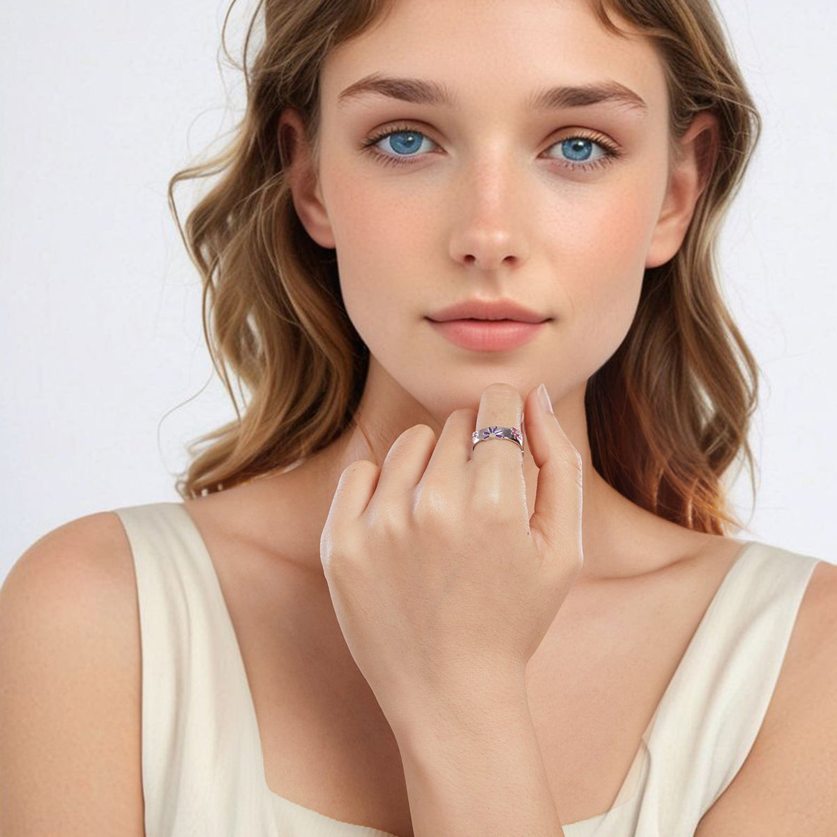 Sterling Silver Enamel Ring
