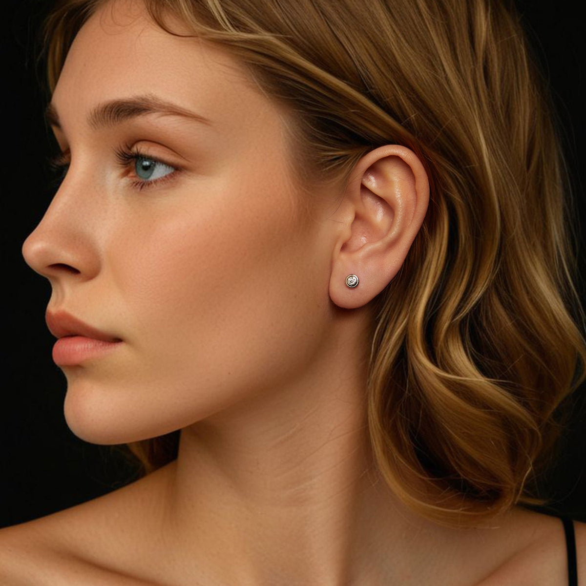 Sterling Silver Moissanite Stud Earrings