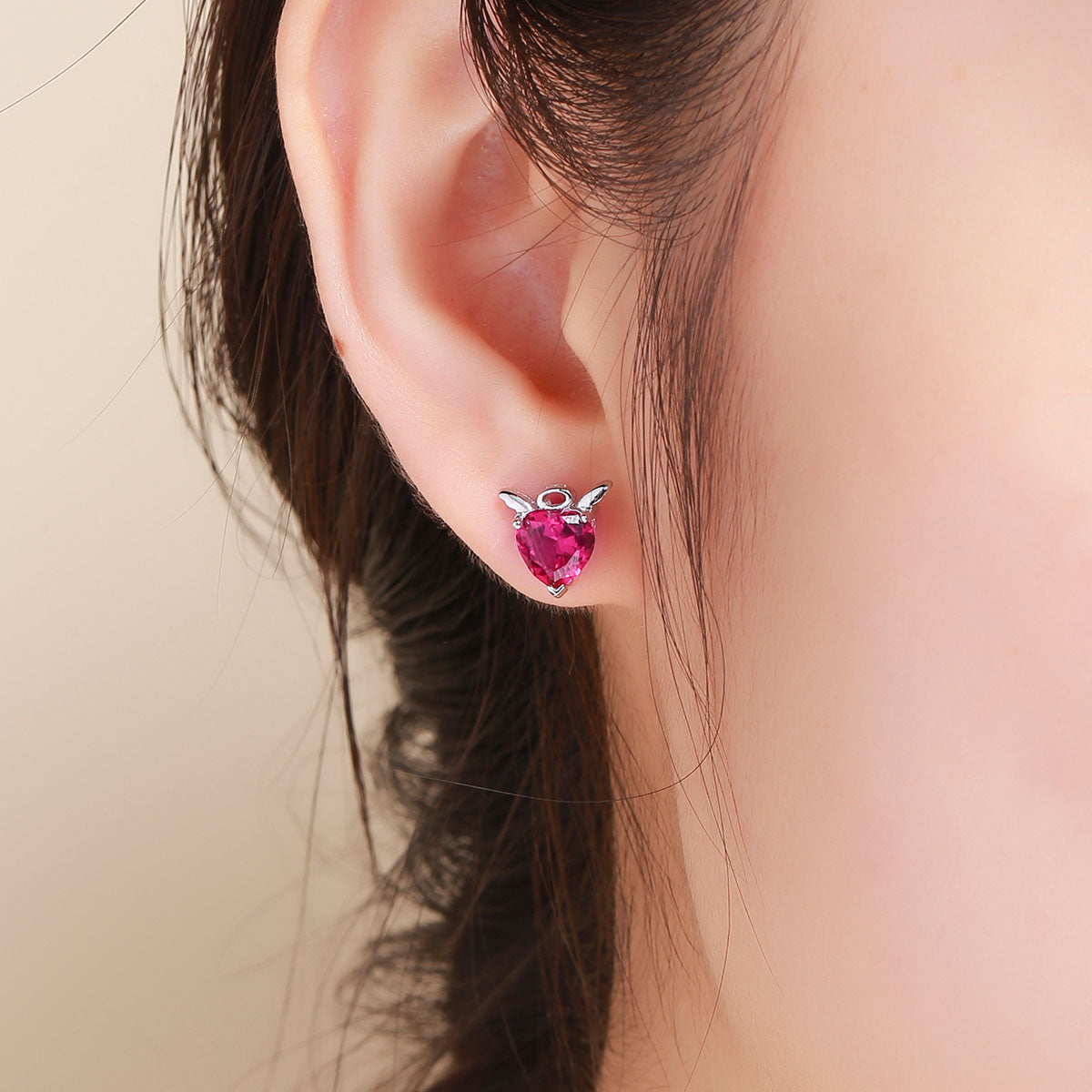Sterling Silver Pavé CZ Stud Earrings