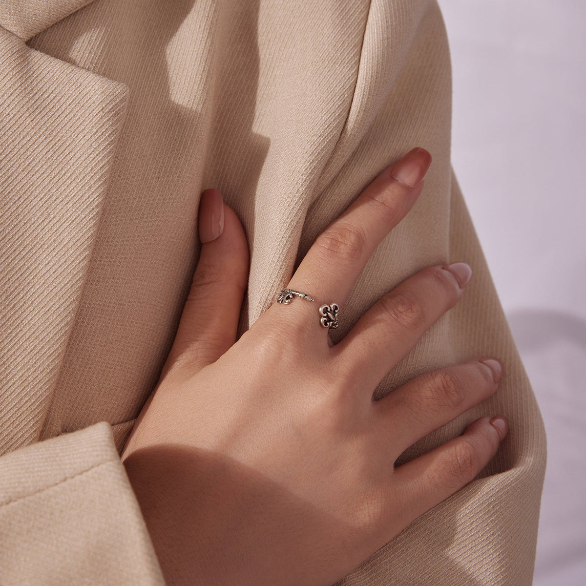 Sterling Silver Oxidized Wide Band Ring