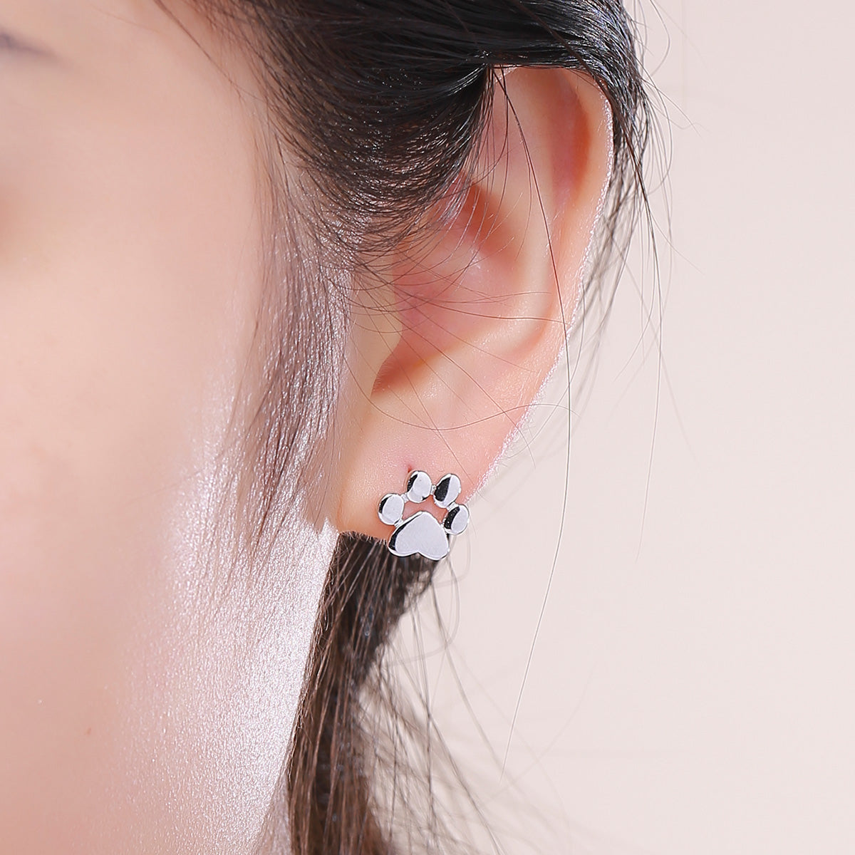 Sterling Silver Platinum Plated Earrings
