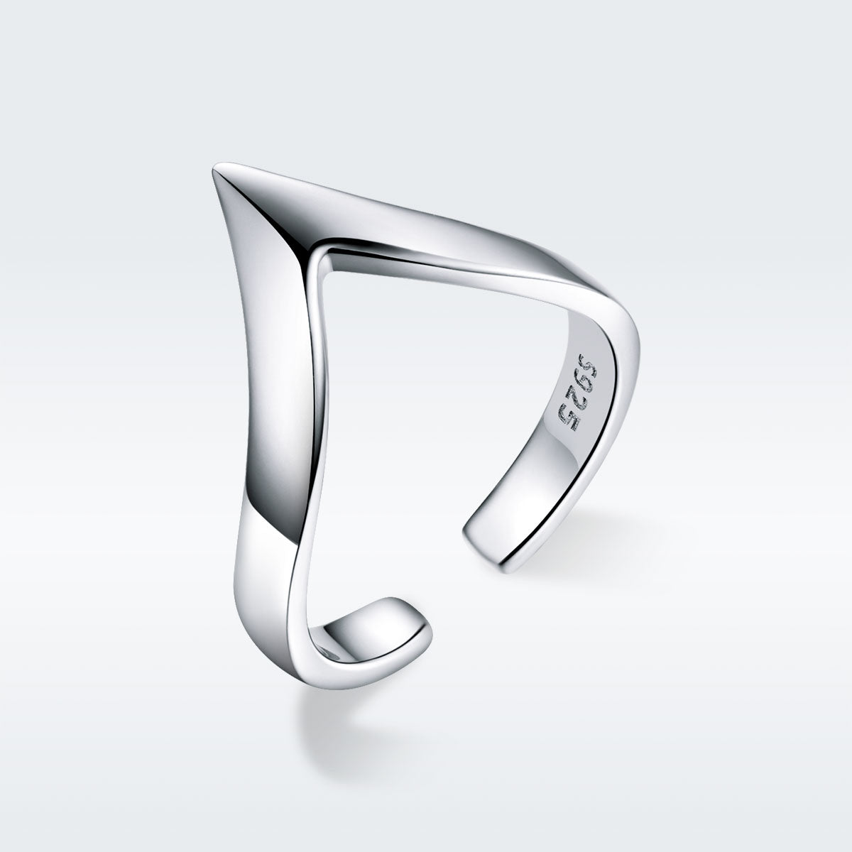 Platinum Plated Sterling Silver Ring