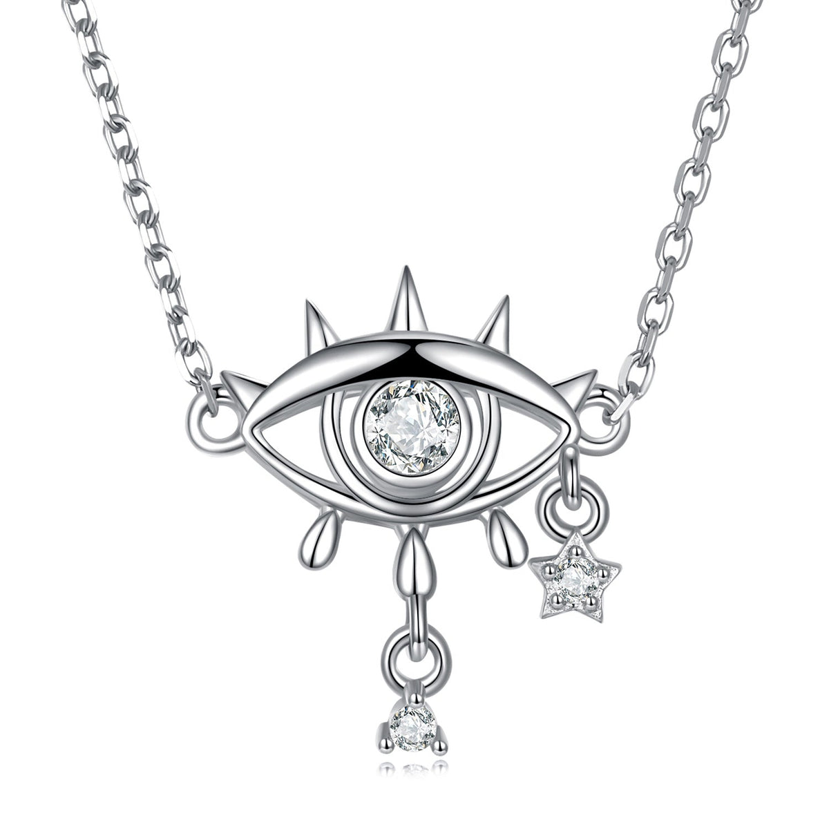 Sterling Silver Pavé CZ Adjustable Necklace