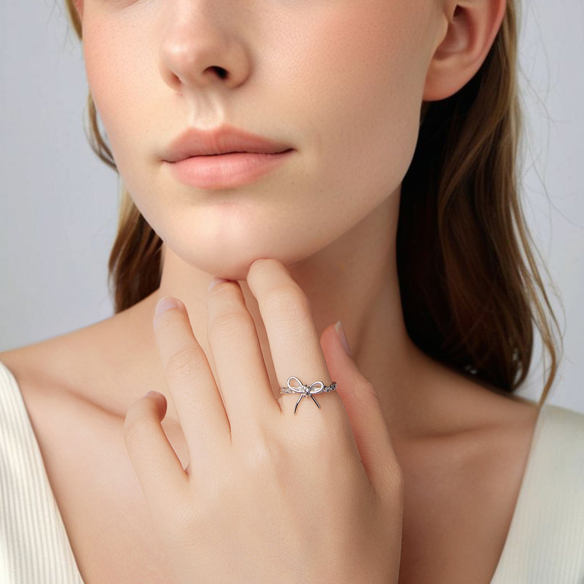Sterling Silver White Gold Plated Minimalist Pendant Necklace
