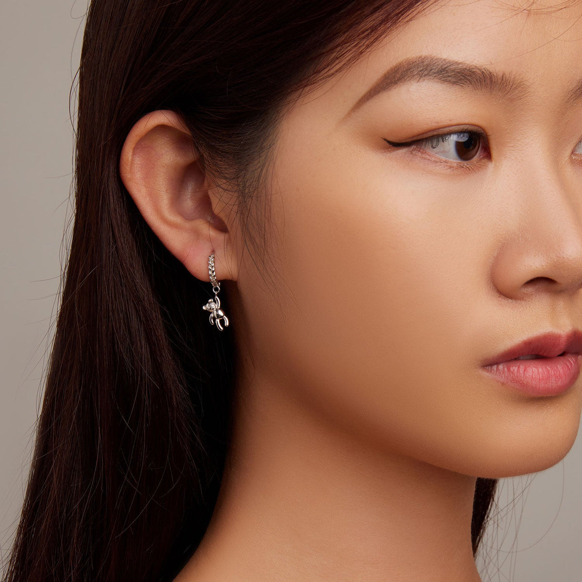 Sterling Silver Platinum Plated Earrings