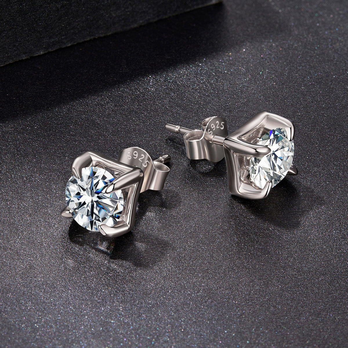 Sterling Silver Moissanite Earrings