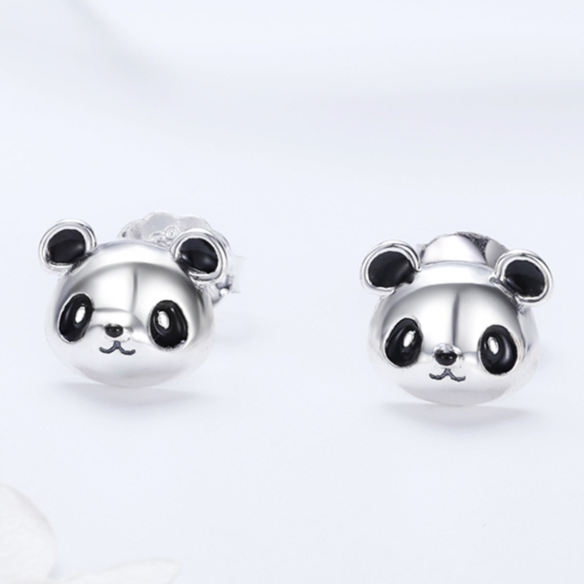 Sterling Silver Oxidized Enamel Earrings