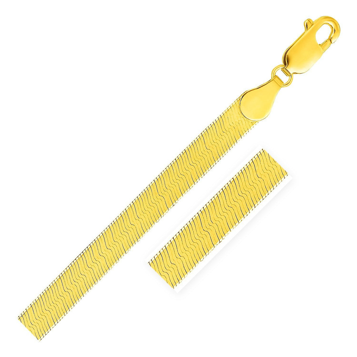 14K Yellow Gold Herringbone Bracelet