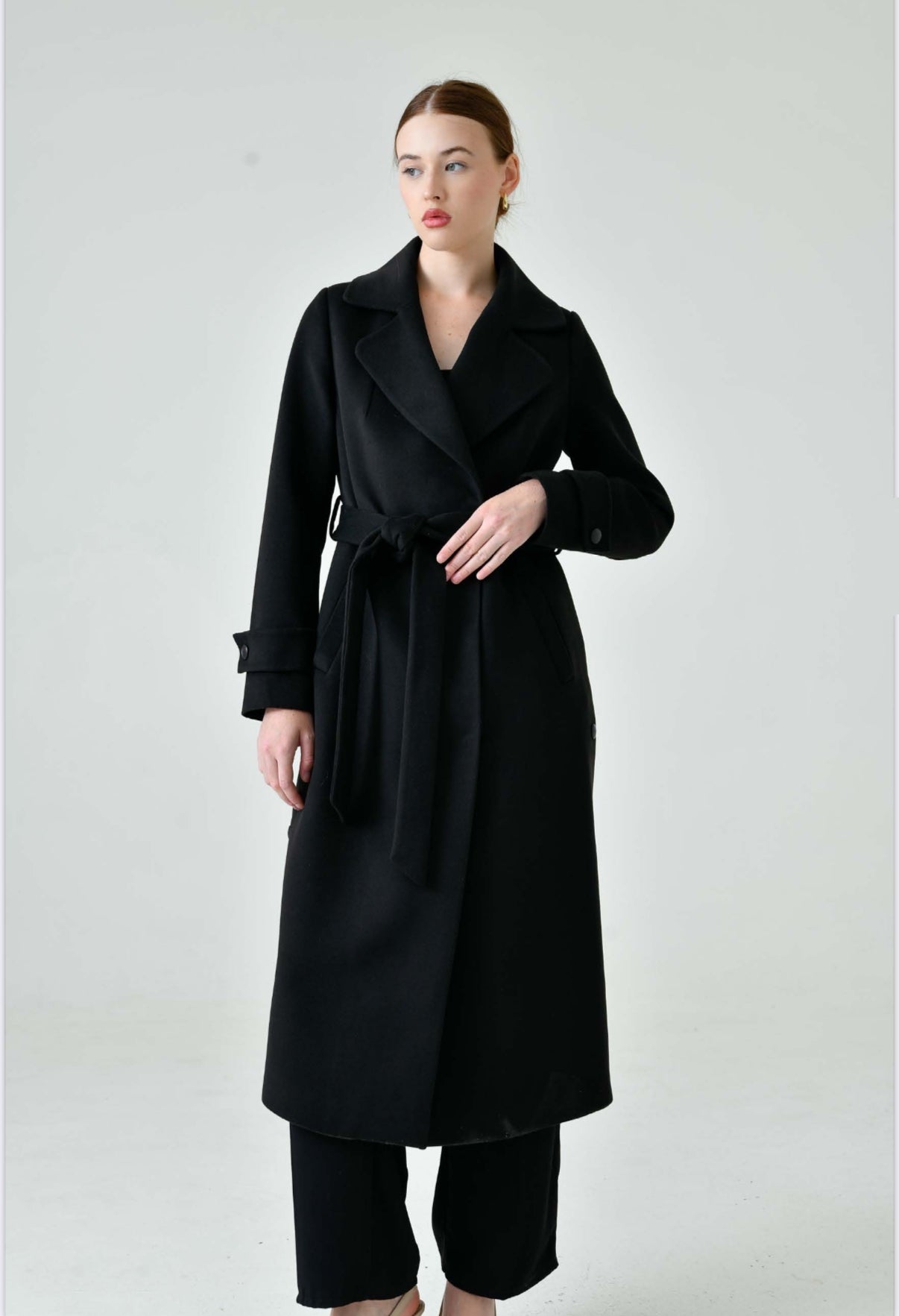 Camille Cashmere Blend Coat Black Coat