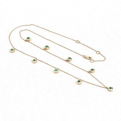 UndeniablyLuxe Fine Jewelry Zambian Emerald Cable Chain Necklace