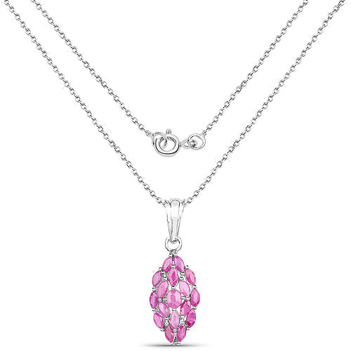 UndeniablyLuxe Fine Jewelry Ruby Cluster Pendant