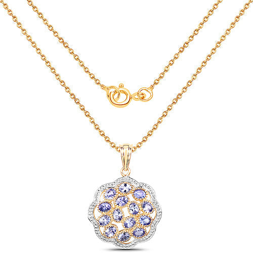 Tanzanite Cluster Pendant