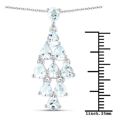 Sterling Silver Aquamarine Pendant