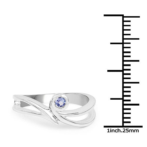 Sterling Silver Tanzanite Solitaire Ring