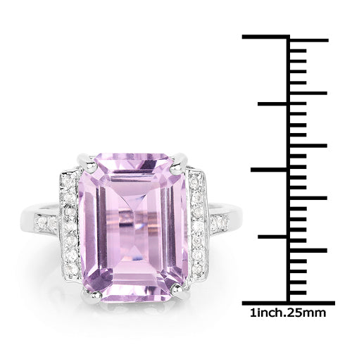 Sterling Silver Amethyst & White Topaz Cocktail Ring