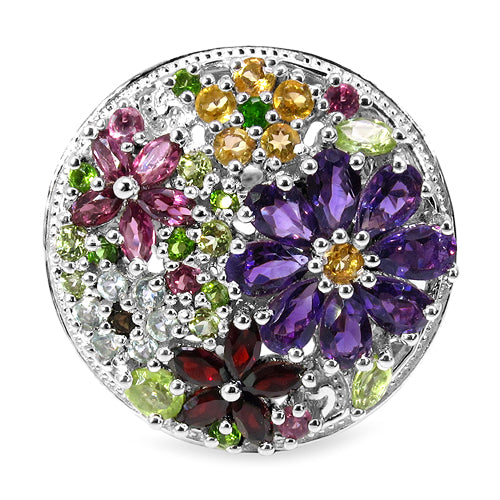 Sterling Silver Multi-Stone Ring