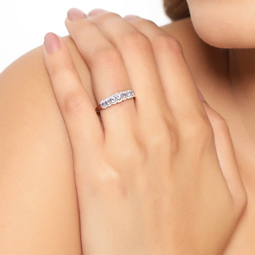 14K Yellow Gold Tanzanite and Diamond Ring