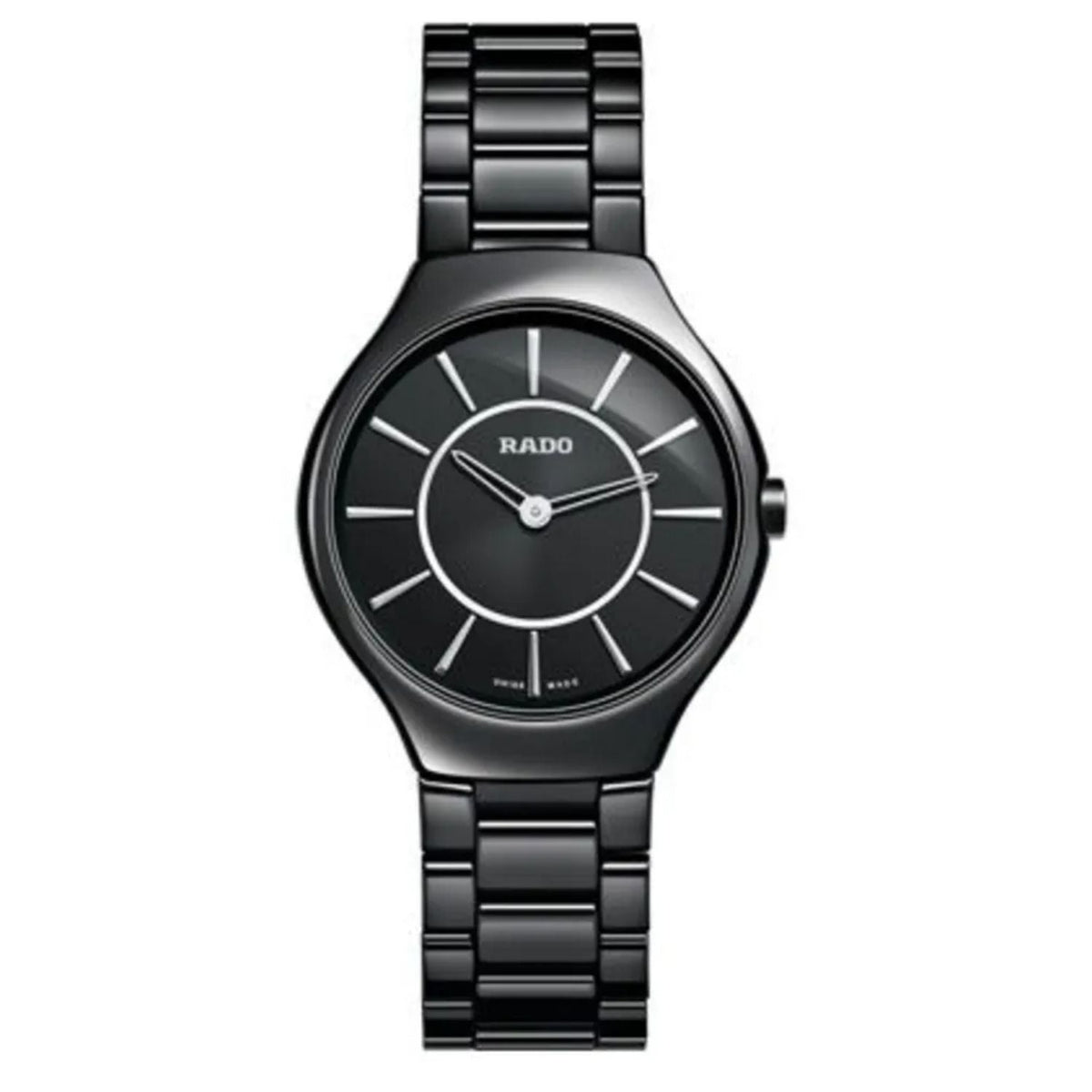 Rado Thinline Black Stainless Steel Watch