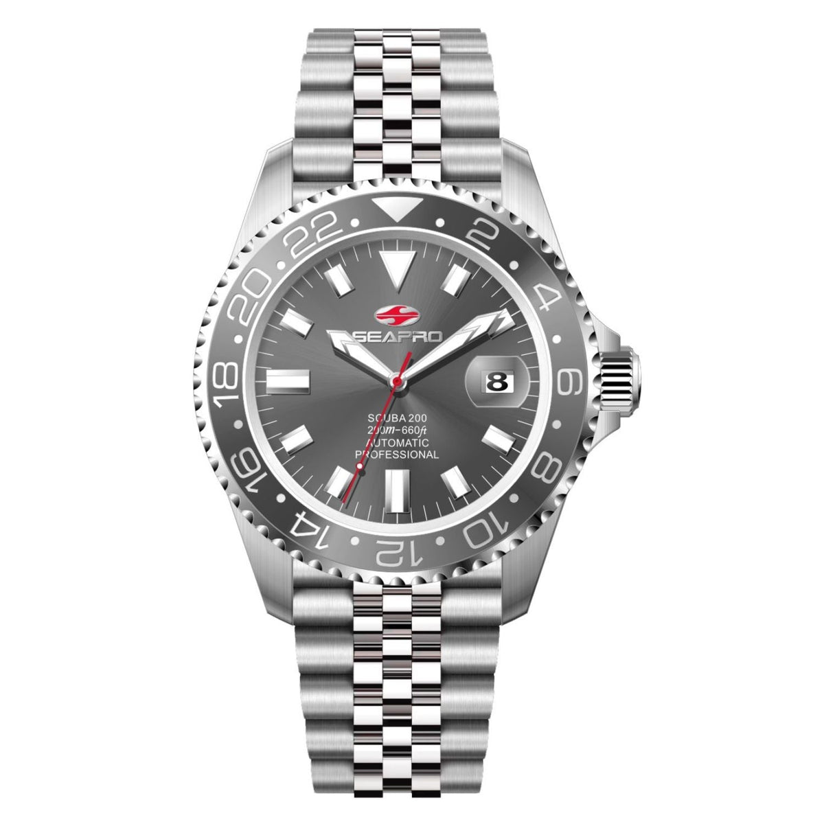 Seapro Grand Meridian Silver Stainless Steel Watch