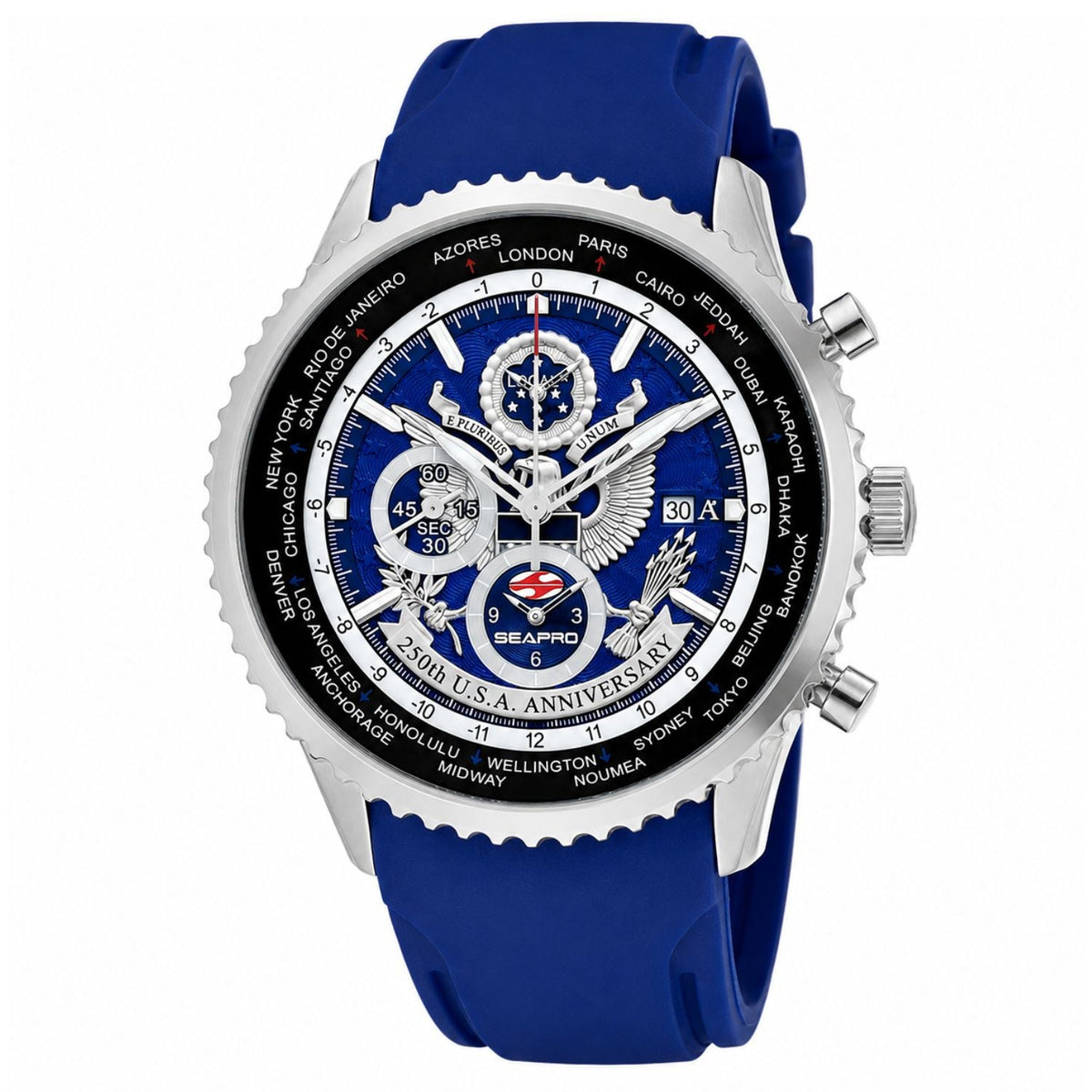 Seapro Meridian Blue Silicone Watch