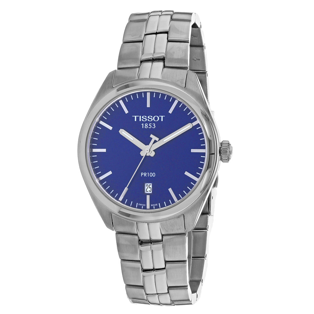 Tissot PR 100 Blue Stainless Steel Watch