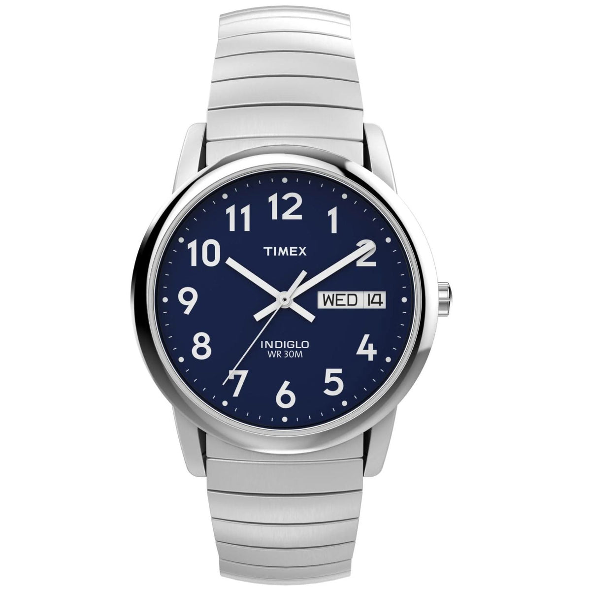 Easy Reader Blue Dial Silver-Tone Watch