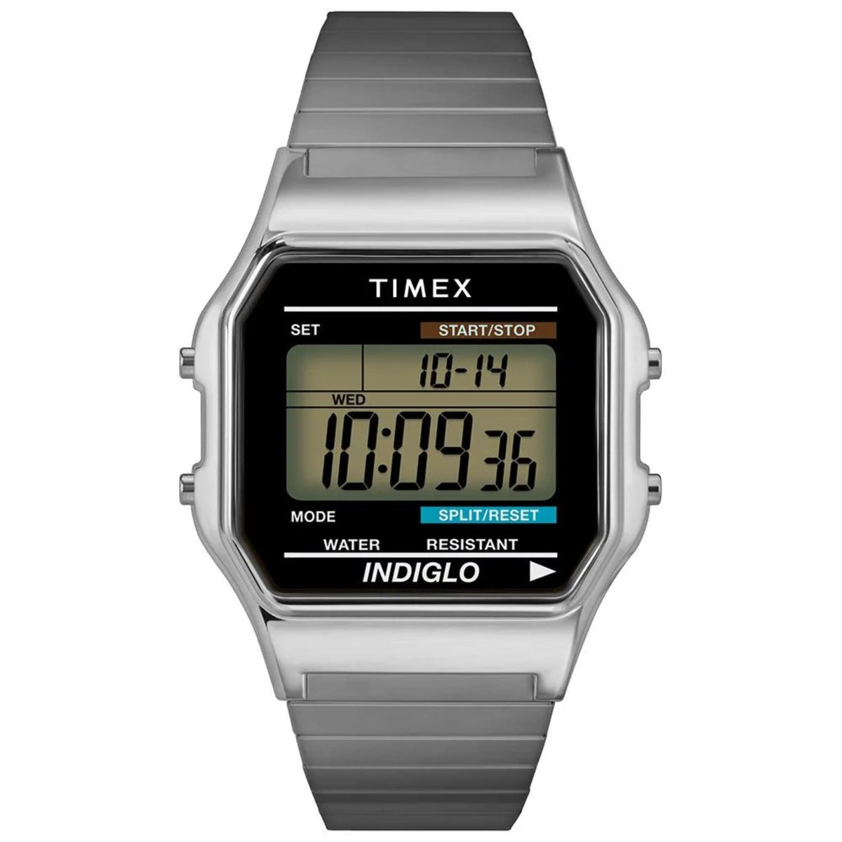 Timex Classic Digital Silver Stainless Steel Watch