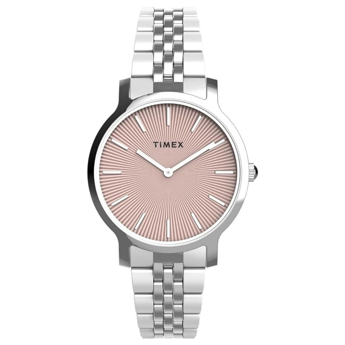 Timex Classic Pink Dial Stainless Steel Watch