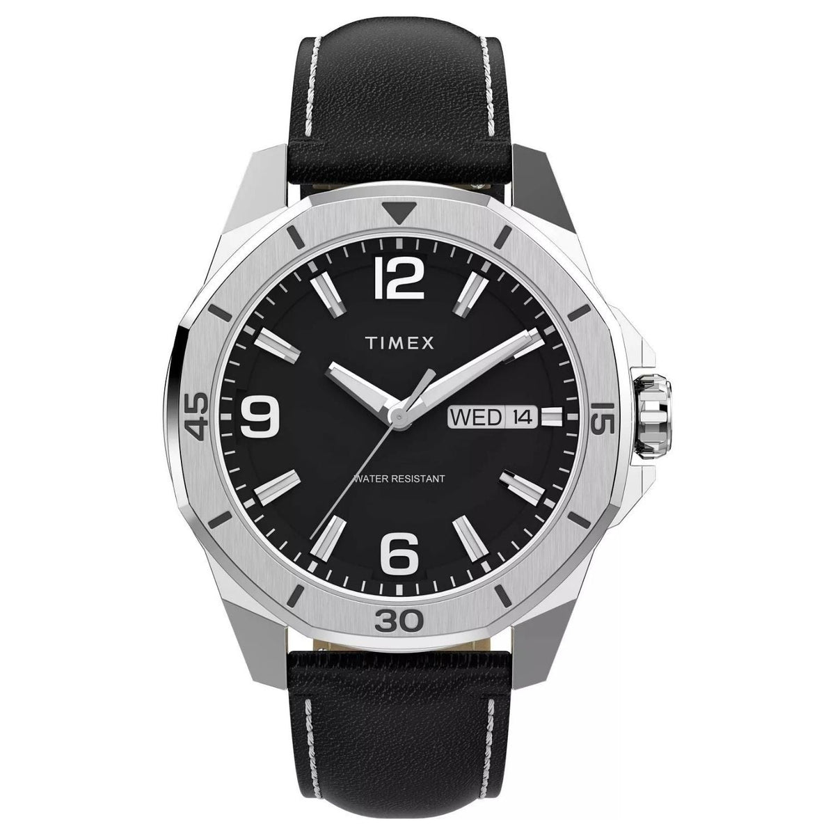 Timex Classic Black Dial Leather Strap Watch