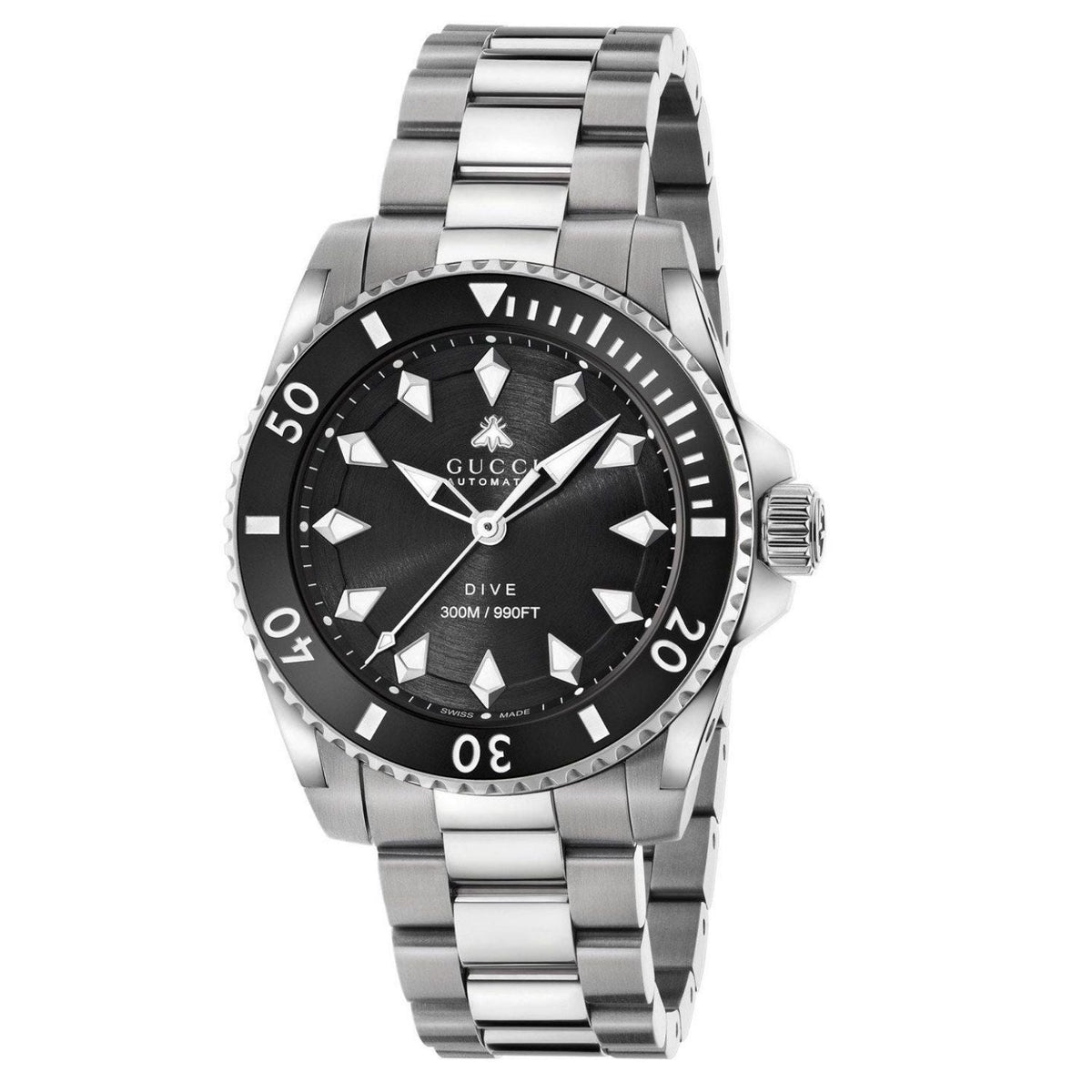 Gucci Dive Black Dial Stainless Steel Watch