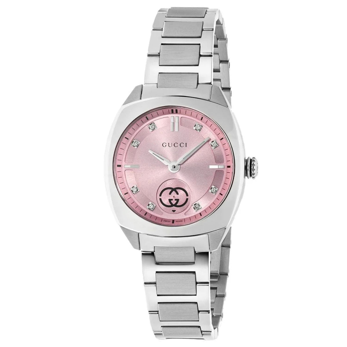 Gucci Interlocking G Pink Stainless Steel Watch