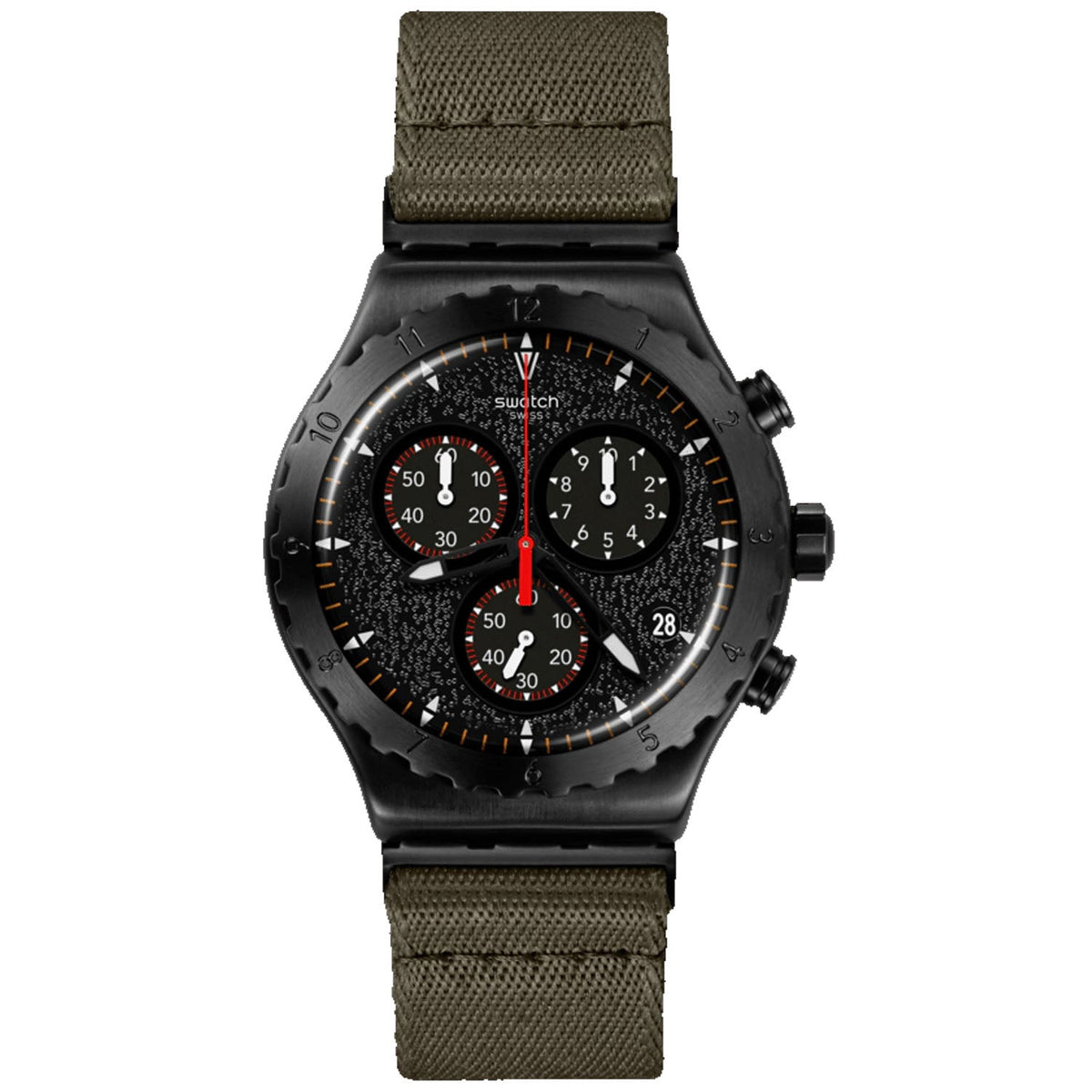 Swatch Irony Green Textile Chronograph Watch